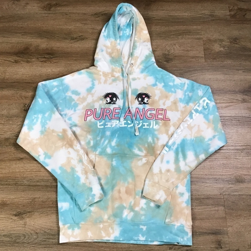 BSR Samii Ryan Hoodie Sweatshirt Size Medium Graphic Angel Eyes Tie Dye …